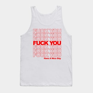 Fuck You (Thank You Bag Style) Tank Top